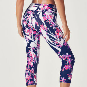 Fabletics Polly Capri Floral Spring Zip Pocket L